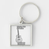 Het afspelen van de gitaar maakt me geweldige. sleutelhanger (Voorkant)