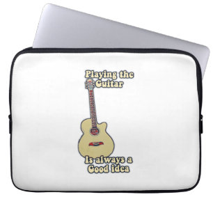 Het afspelen van gitaar is altijd een goed idee. laptop sleeve