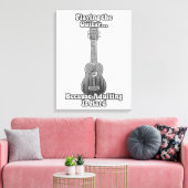 Het afspelen van gitaar omdat overlijden moeilijk  canvas afdruk (Insitu (Woonkamer))