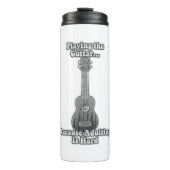 Het afspelen van gitaar omdat overlijden moeilijk  thermosbeker (Voorkant)