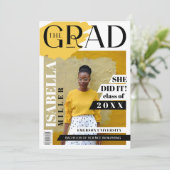 Het Afstudeerder Fun Trendy Afstuderen het Hoesje Aankondiging (Staand voorkant)