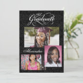 Het Afstuderen, 3 Foto Collage Afstuderen Kaart (Staand voorkant)