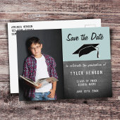 Het Afstuderen Datum van de Foto van Chalkboard Bo Aankondigingskaart