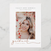 Het Afstuderen van de Foto van Scripted Snapshots Folie Uitnodiging (Voorkant)