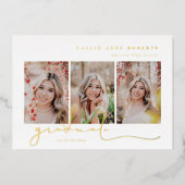 Het Afstuderen van de Foto van Scripted Snapshots Folie Uitnodiging (Voorkant)