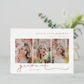 Het Afstuderen van de Foto van Scripted Snapshots Folie Uitnodiging (Staand Voorkant)