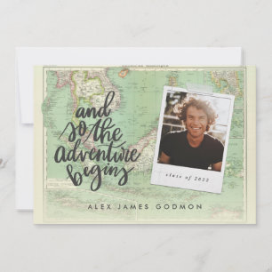 Het afstuderen van de  kaart van de reis van het a