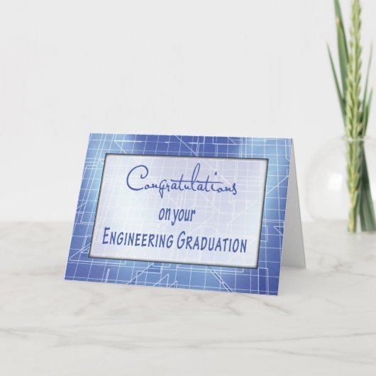 Het Afstuderen van de techniek feliciteert met Bla Kaart (Voorkant)