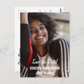 Het Afstuderen van het manuscript sparen de Foto v Briefkaart (Voorkant / Achterkant)