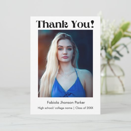 %het afstuderen van het Manuscript van het centrum Bedankkaart (Staand voorkant)