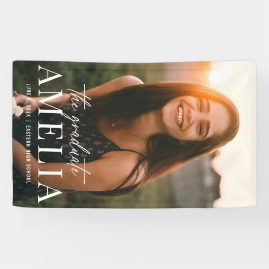 Het Afstuderen | Vetgedrukte naam Afstuderen Spandoek (Horizontaal)