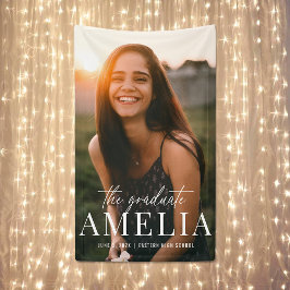 Het Afstuderen | Vetgedrukte naam Afstuderen Spandoek