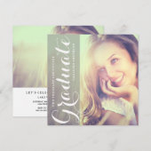 Het Afstuderen vieren | Elegant Photo Afstuderen Kaart (Voorkant / Achterkant)