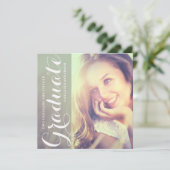 Het Afstuderen vieren | Elegant Photo Afstuderen Kaart (Staand voorkant)