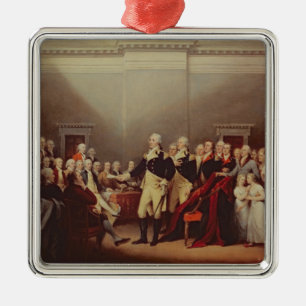 Het aftreden van George Washington Metalen Ornament