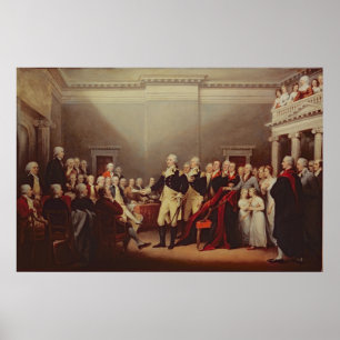 Het aftreden van George Washington Poster
