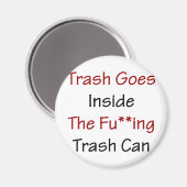 Het afval gaat in de vuilnisbak magneet (Voorkant / Achterkant)