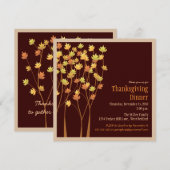 Het afvallen van de Uitnodiging van de Thanksgivin (Voorkant / Achterkant)