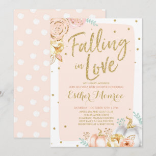 Het afvallen van in Love Baby shower Uitnodiging R