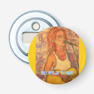 Het akoestische meisje van World Tour Button Flesopener