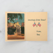 Het Alamo Texaans Wenskaart Kaart (Binnen)