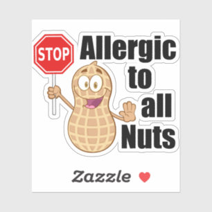 Het Alarm van de Allergie van de noot Sticker
