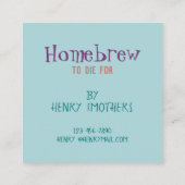 Het Alchemist Brewmaster Square Visitekaartje (Achterkant)