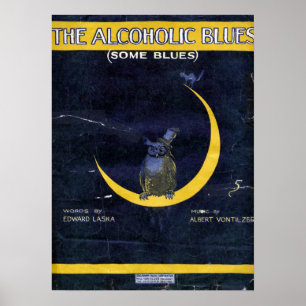 Het alcoholische blauw poster