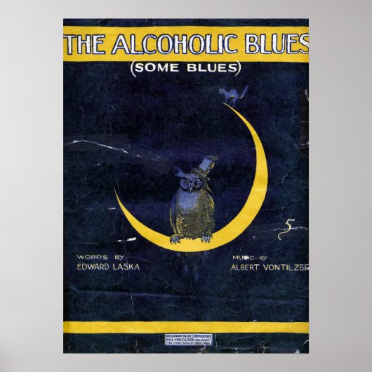 Het alcoholische blauw poster (Voorkant)