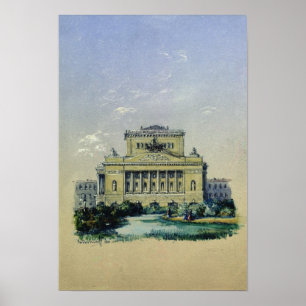 Het Alexander Theater in Sint-Petersburg, 1841 Poster