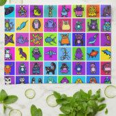 "Het alfabet boek" keukenhanddoek (Gevouwen)