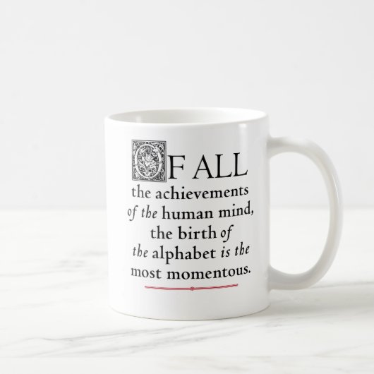Het Alfabet - Goudy's Centaur Koffiemok (Rechts)