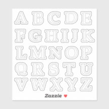 Het alfabet in steken uitgesneden