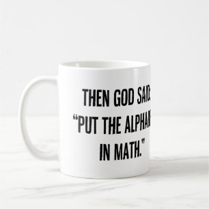 Het alfabet in Wiskunde Koffiemok