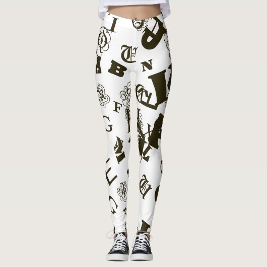 Het alfabet leggings (Voorkant)