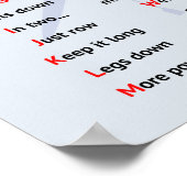 Het Alfabet roeit de sport van A naar Z Poster (Hoek)