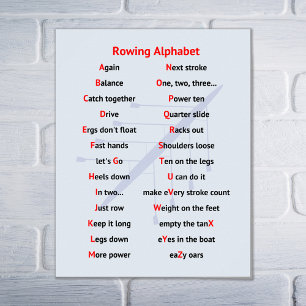 Het Alfabet roeit de sport van A naar Z Poster
