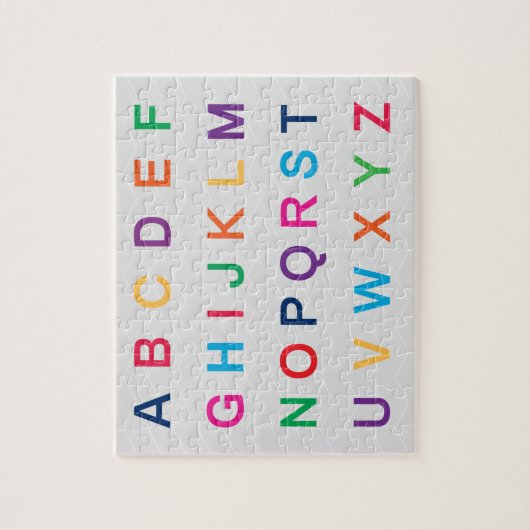 Het alfabet van ABC dat kleurrijke ABC-letters lee Legpuzzel (Verticaal)