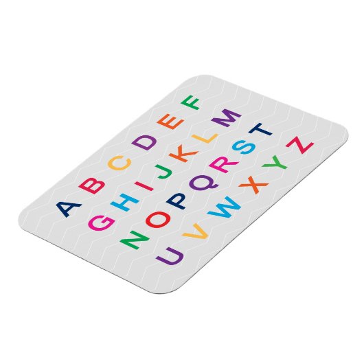 Het alfabet van ABC dat kleurrijke ABC-letters lee Magneet (Linkerzijde)