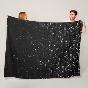 Het Algemene Zwarte Kristal Bling Strass van de Fleece Deken