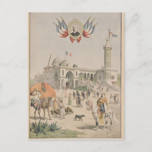 Het Algerijnse paviljoen op de Universele Vergroti Briefkaart