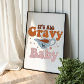 Het All Gravy Baby Retro Herfst Thanksgiving Diner Foto Afdruk