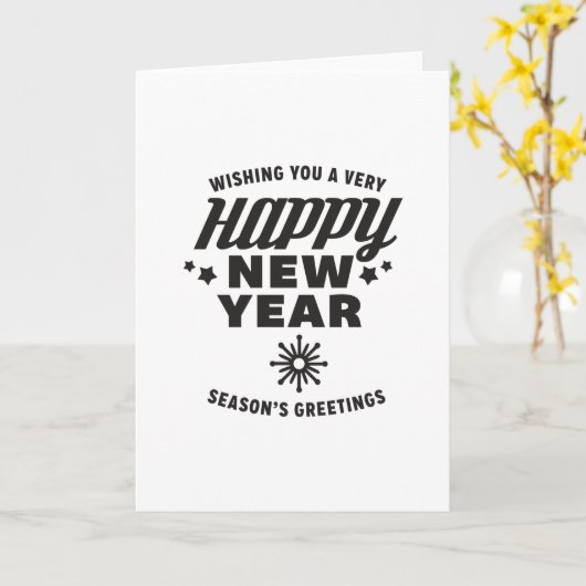 Het allerbeste voor het nieuwe jaar kaart (Gele Bloem)