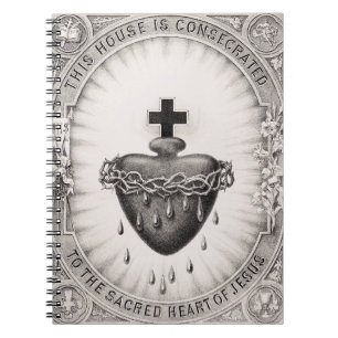 Het Allerheiligst Hart van Jezus Symbool van de go Notitieboek