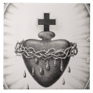 Het Allerheiligst Hart van Jezus Symbool van de go Tegeltje