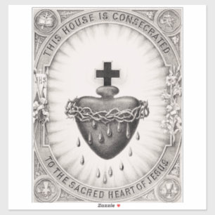 Het Allerheiligst Hart van Jezus Symbool van het G Sticker