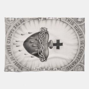 Het Allerheiligst Hart van Jezus Symbool van het G Theedoek