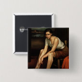 Het Alluring Young Girl Vierkante Button 5,1 Cm (Voorkant /achterkant)