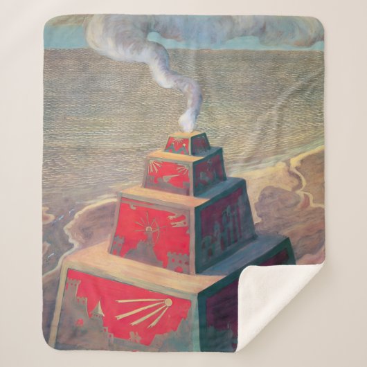 Het altaar | Mikalojus Ciurlionis | Sherpa Deken (Voorkant)