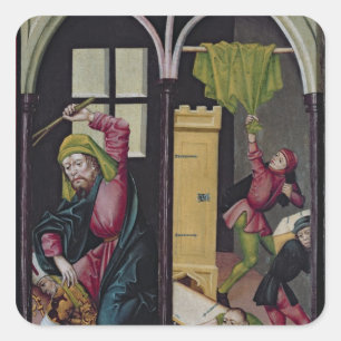 Het Altarstuk van St. Nicholas Vierkante Sticker